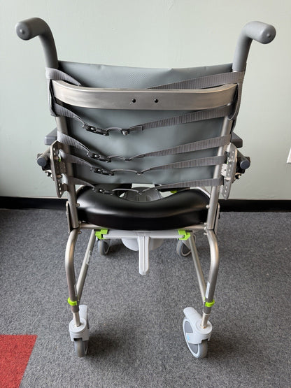 RAZ-AP Rolling Shower Chair Commode Chair w/ Brakes- 407 lb Capacity MINT* #L127