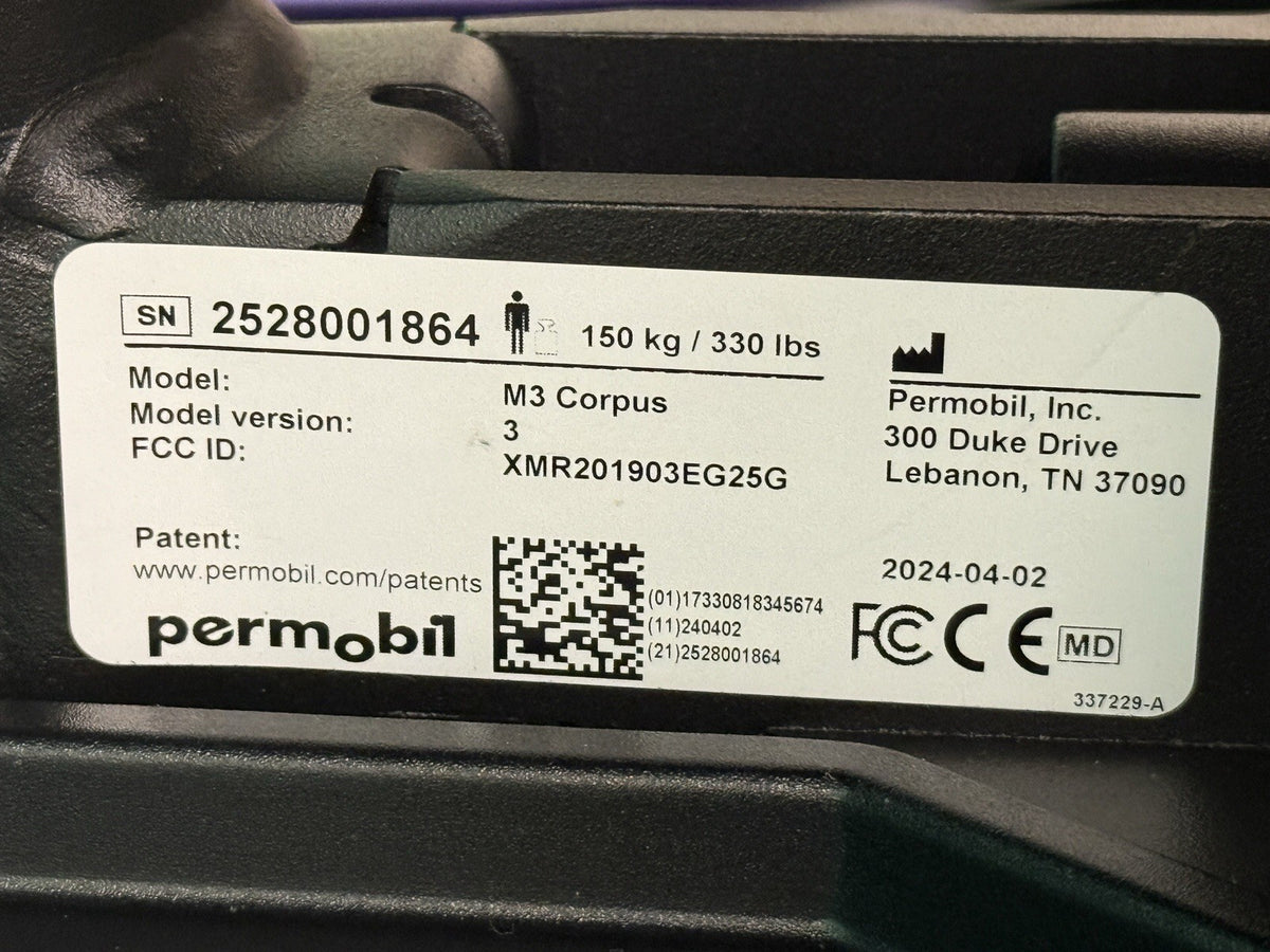 2024 Permobil M3 Wheelchair w/ Power Elevate, Tilt, Recline, Legs  #LM7601
