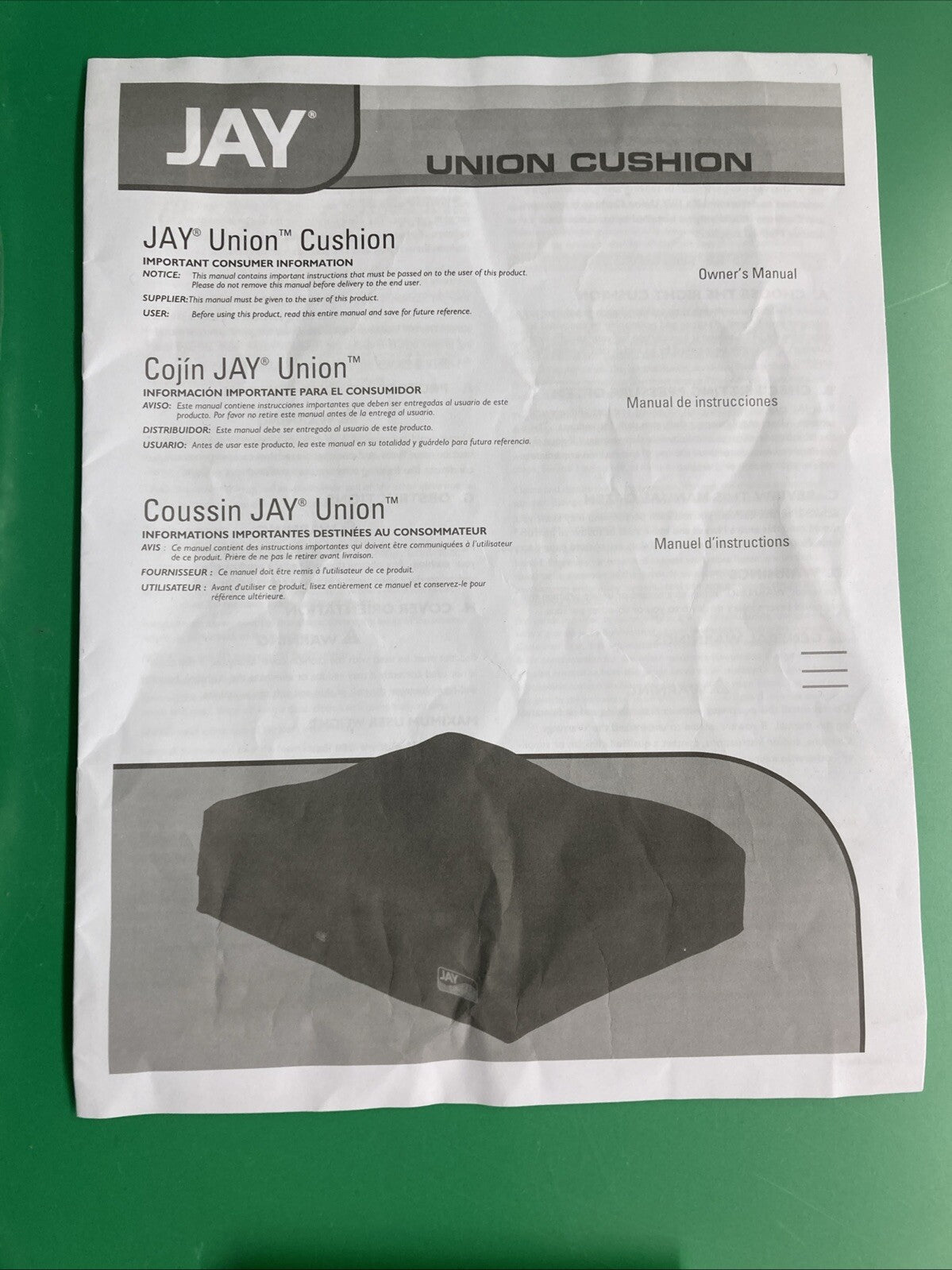 NEW Sunrise Jay Union Seat Cushion for Wheelchair 18"W x 21"D (JUNION1821) #K716