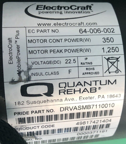 3800 RPM Motors for the Quantum Edge HD-DRVASMB7110010-DRVASMB7110009 #H727