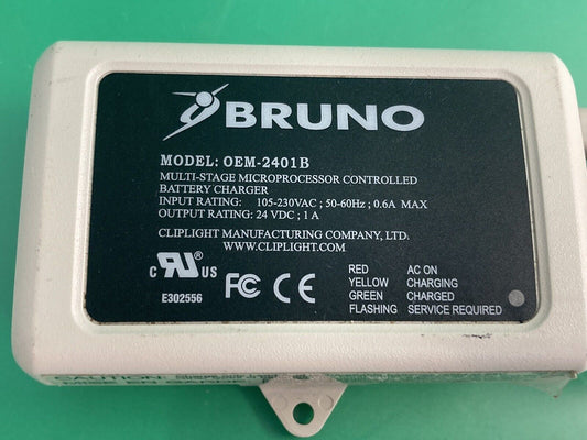 BRUNO STAIRLIFT Multi-Stage Microprocessor Controlled Battery Charger 0EM-2401B