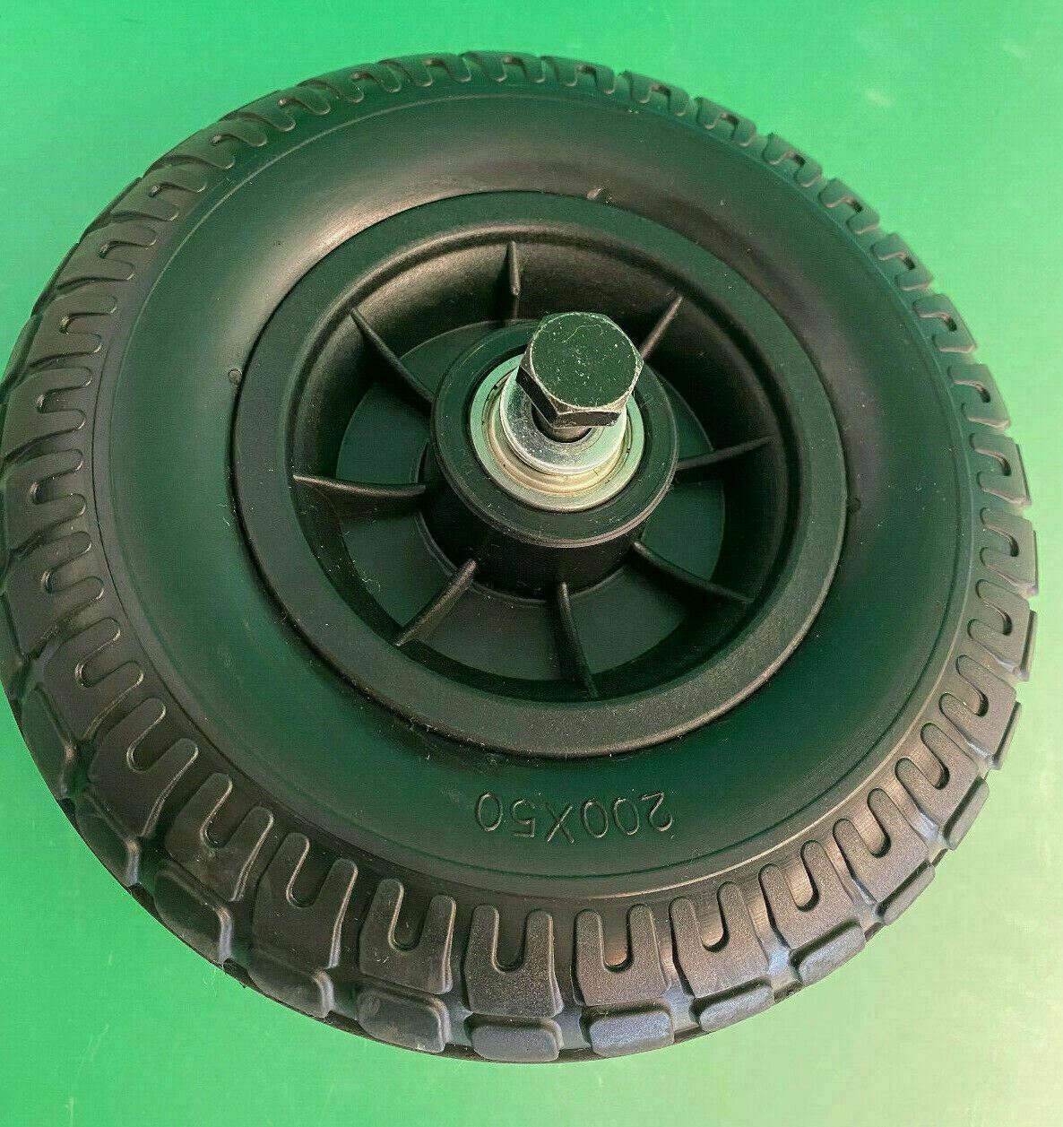 8"x2" (200x50) Black Flat-Free Front Wheel Assy for the Drive Bobcat 3 #E274