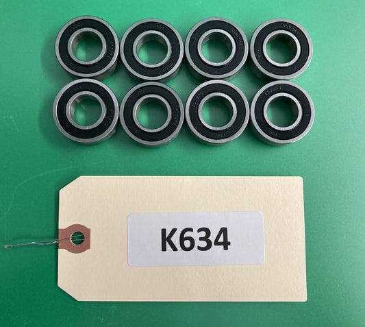 (8) Caster Fork Sealed Bearings for Permobil Power Wheelchairs 6002-2RS #K634