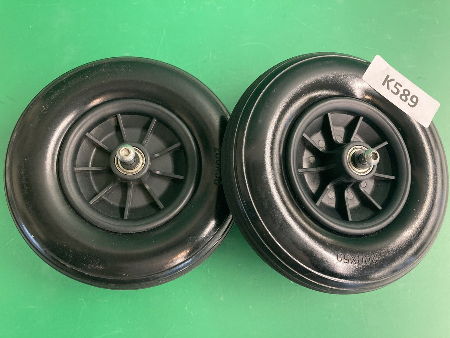 Solid Caster Wheels for the Ephesus X3 Folding Power Wheelchair #K589