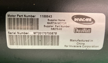 MOTORS FOR INVACARE TDX SP II 1188843 / M9278-02 / 1163412 - 1163413 #K972