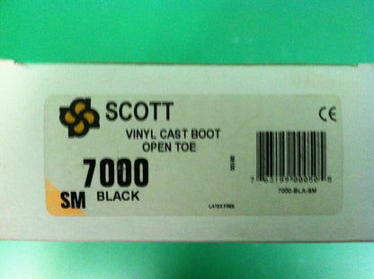 Scott Vinyl Cast Boot Open Toe Black (Small)(7000)