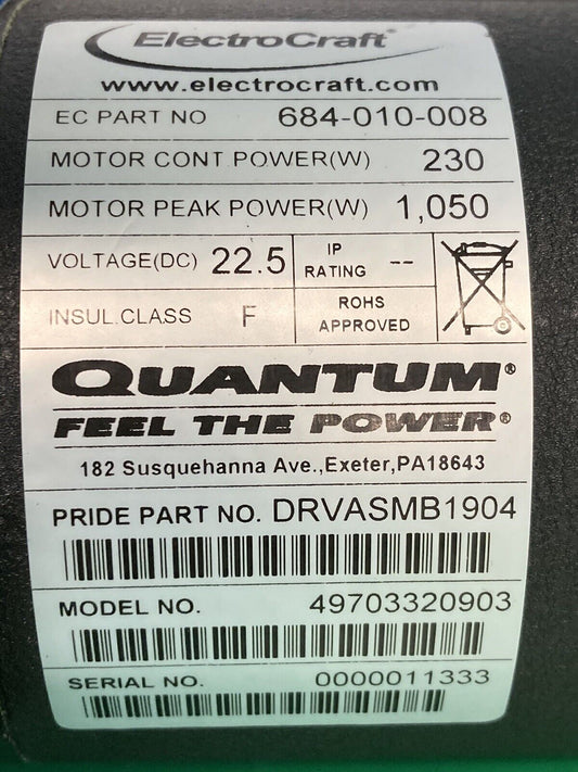 Motors for the Quantum 600 DRVASMB1903 DRVASMB1904  -MINT CONDITION* #J583