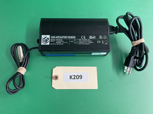 24V 4A HP8204B Battery Charger for Drive Pride, Invacare & Golden Scooters #K209
