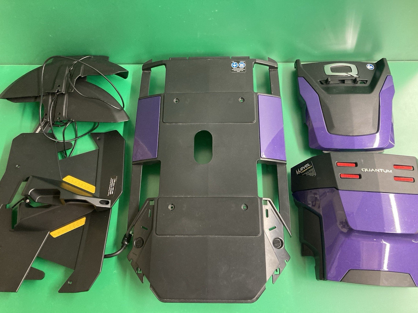 Purple Plastic Shroud With Light Kit for Quantum Edge 3 Stretto Power Wheelchair
