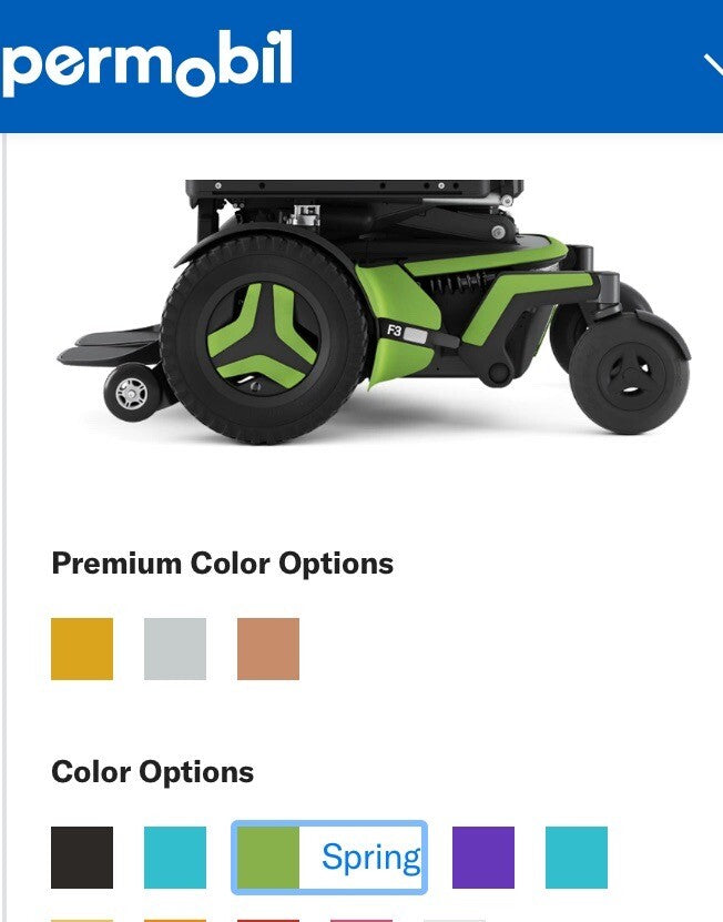 2024 Permobil F3 Wheelchair w/ Power Elevate,Tilt,Recline,Legs LIGHT KIT* LM7616