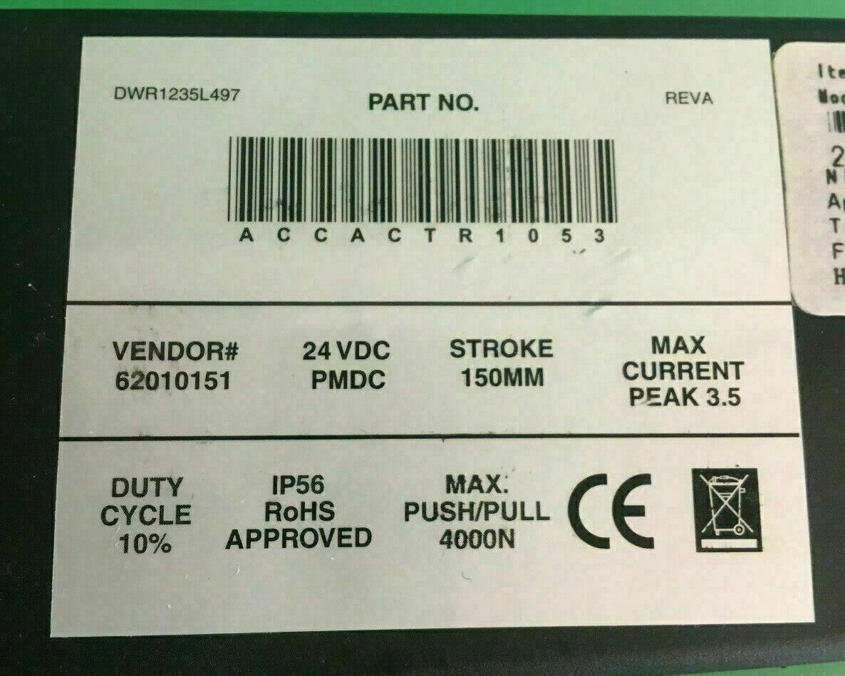 Recline Actuator  model # ACCACTR1053 for Quantum Power wheelchair  #D402