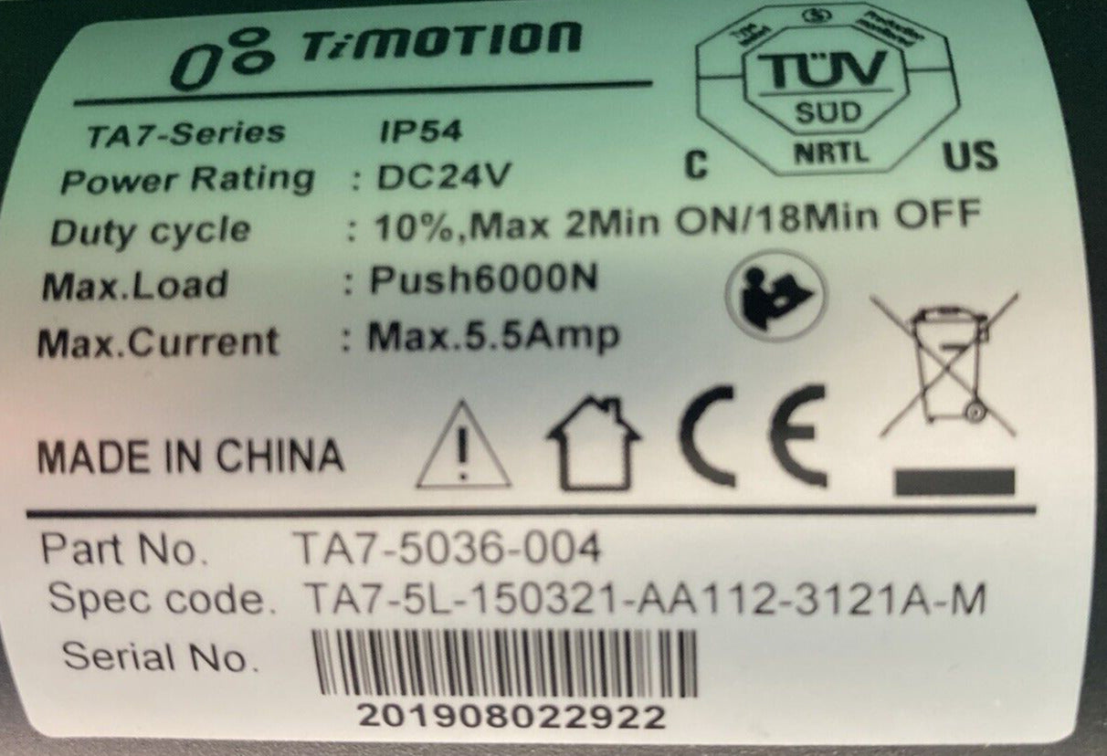TiMOTION Motor Actuators for Power Bed TA7-5036-004 / TA7-5036-003 #J545