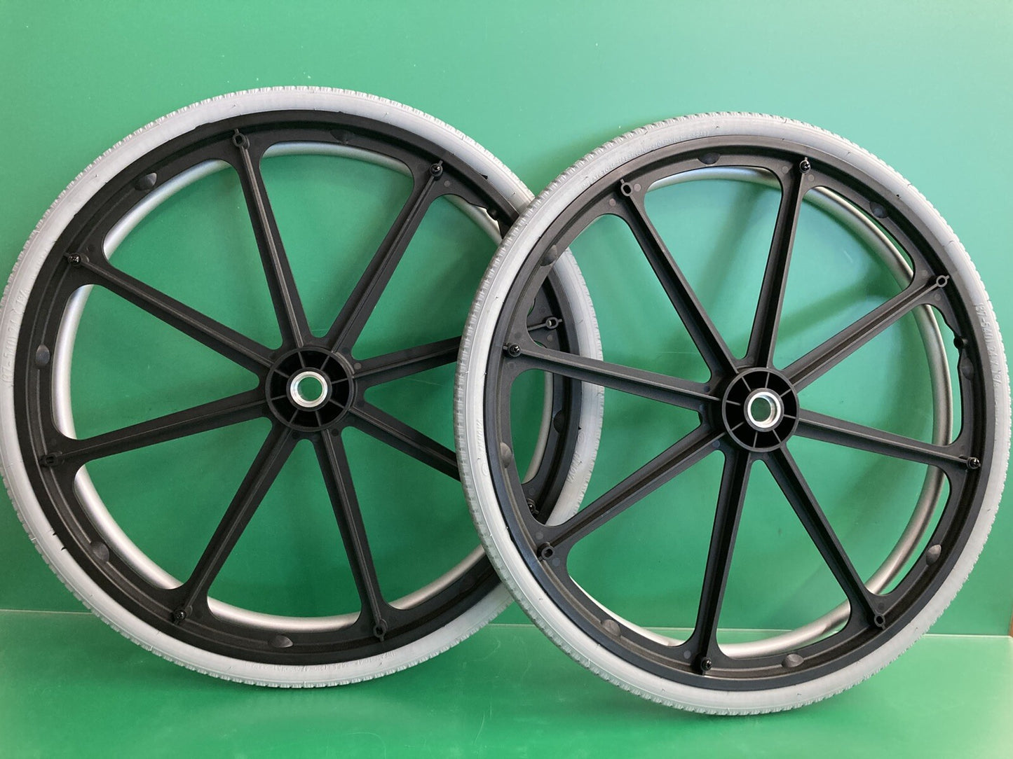 24" x 1 3/8" Solid Flat Free Wheels for Motion Composites Wheelchairs #K775