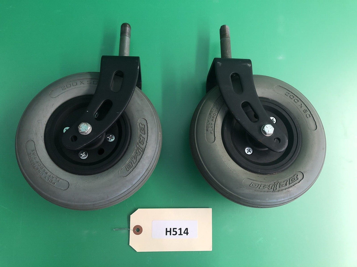 Flat-Free Caster Wheel & Fork Assembly for Hoveround MPV5 Power Wheelchair #H514