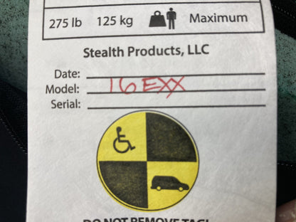 NEW Stealth ADI Cool Core Seat Back Cushion & Seat Back Pan Shell 16"x 24" #K771