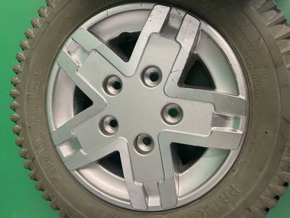 14"x3" (3.00-8) Flat Free Drive Wheel Assembly for Quantum Q6 Edge & Rival #i096