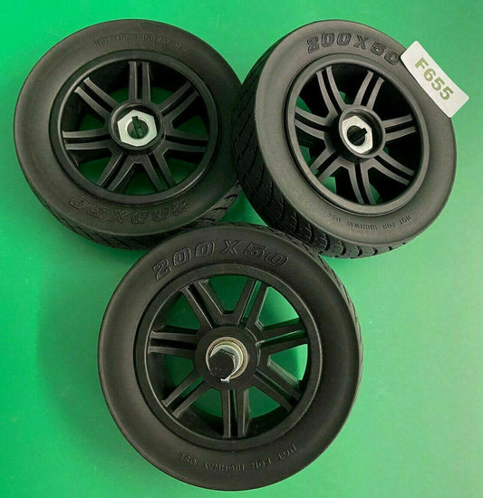 200x50 Rear Wheels & Front Tire Assembly for Drive Scout Mobility Scooter #F655