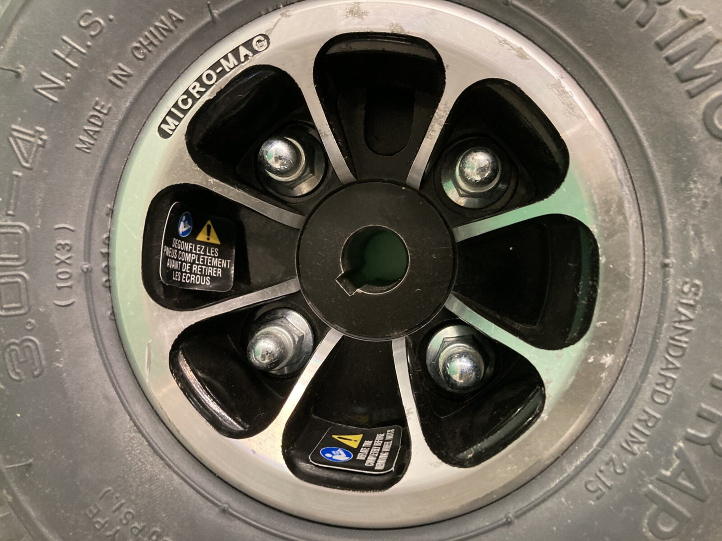 Dark Gray Drive Wheel Assembly for the Jazzy & Quantum J6 Wheelchair #K405