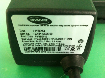 Invacare Recline  Actuator Linak Type 1168754  for Power Wheelchair #7074