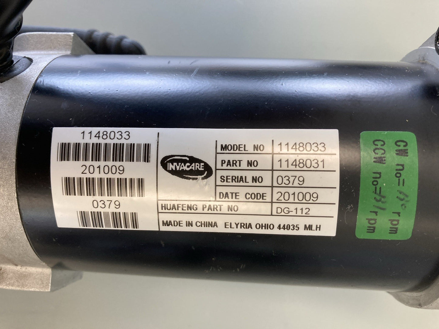 MOTORS FOR INVACARE TDX SI 1148033- 1148032- 1148031- 1148030 #L144