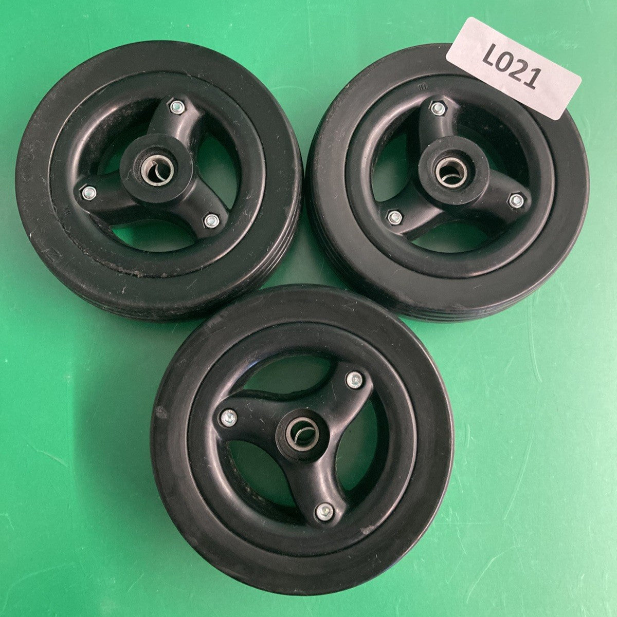 3 Caster Wheels for the Quickie QM710, Q700m, Pulse 6 Power Wheelchair 6" #L021