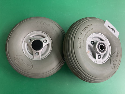Caster Wheels for Permobil C300 Power Wheelchair Set of 2- FULL TREAD LIFE #K591