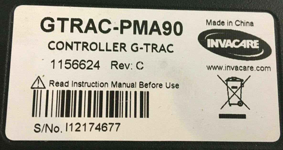 Invacare Controller GTRAC-PMA90 Control Module 1156624 - Rev: C  #C447