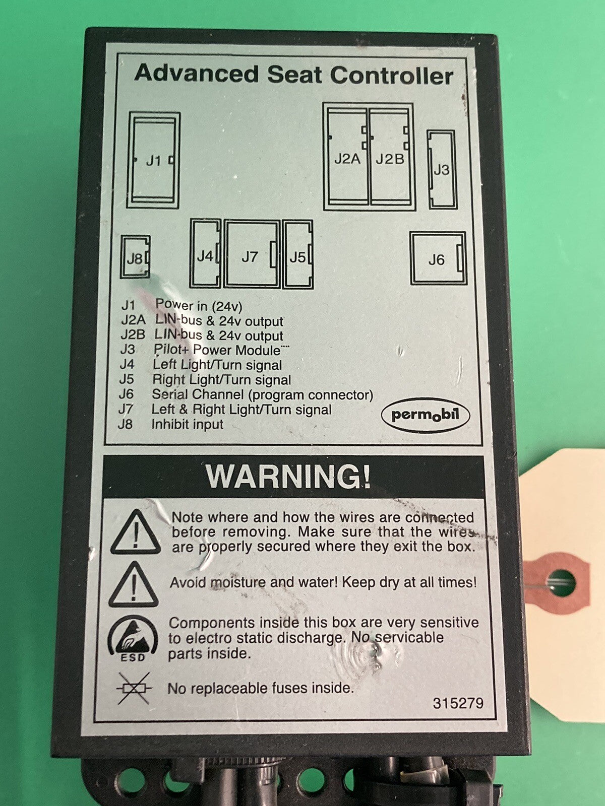R Net Advanced Seat Controller for Permobil C300 Power Wheelchair 315302 #J096