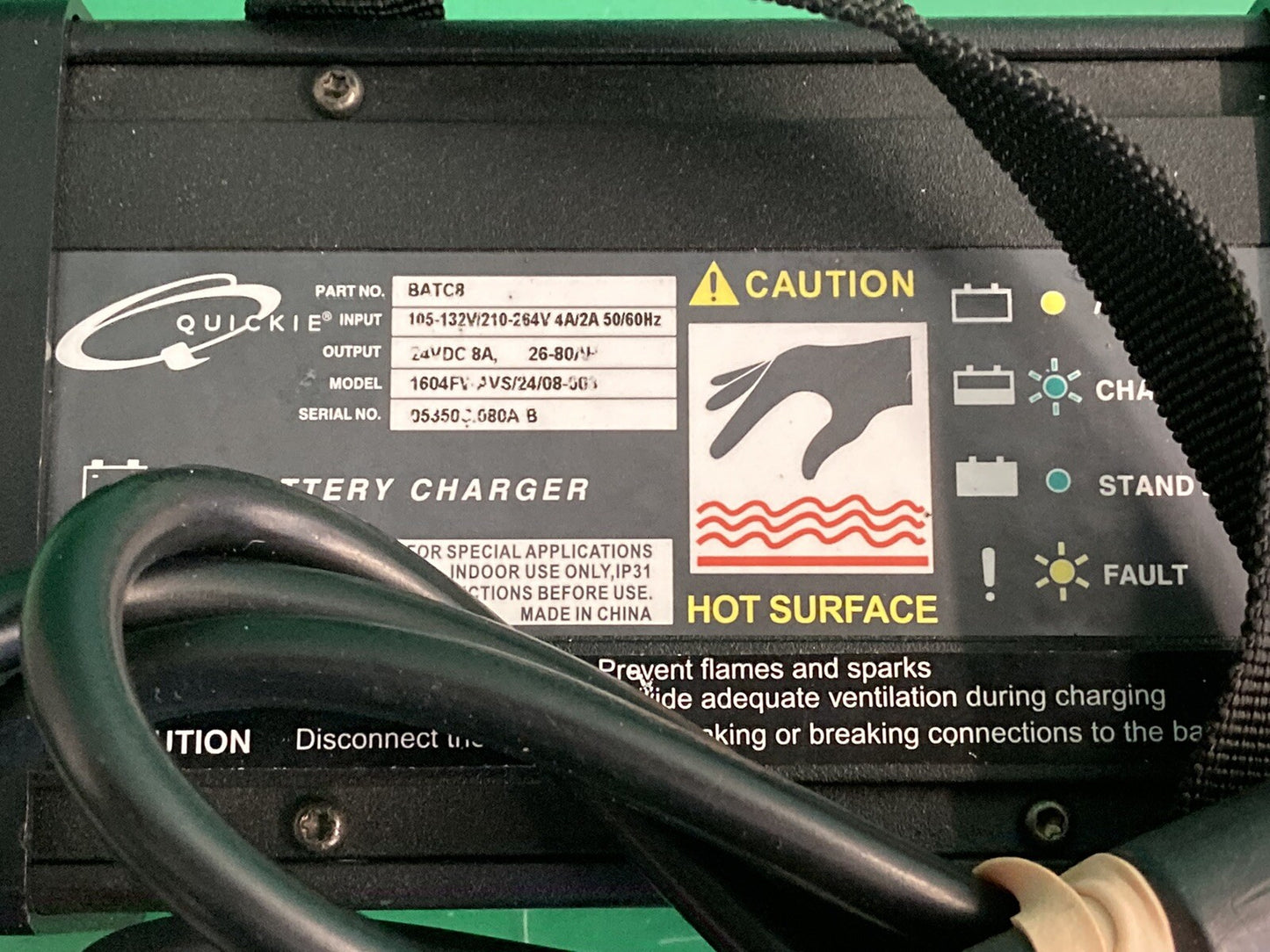 24 Volt 8 Amp XLR Battery Charger for Scooter / Power Wheelchair BATC8 #J526