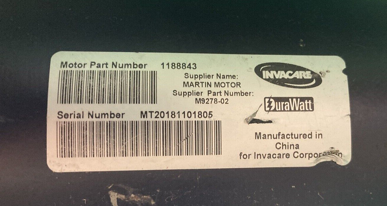 MOTORS FOR INVACARE TDX SP II 1188843 / M9278-02 / 1163412 - 1163413 #J970