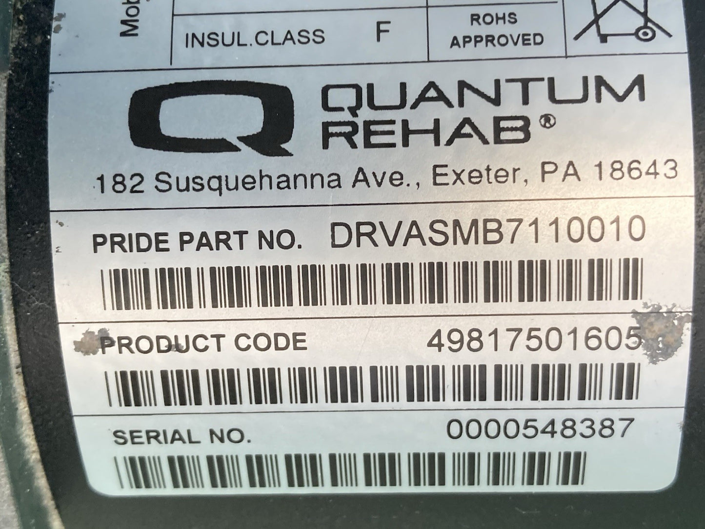 3800 RPM Motors for the Quantum Edge HD - DRVASMB7110009 - DRVASMB7110010 #L042