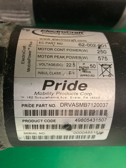 Motors for Pride Jazzy 600es Wheelchair DRVASMB7120036 - DRVASMB7120037 #K889