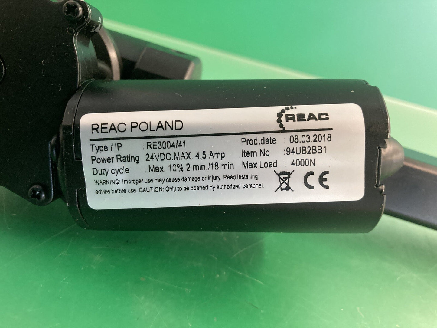 Recline Actuator ACT8120001 LL-3004/41 for Quantum Wheelchair 94UB2BB1 #K599