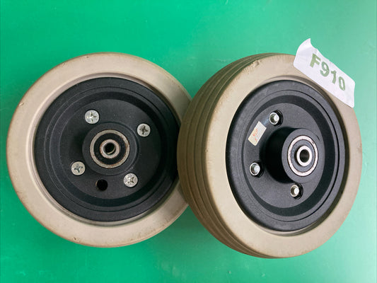 6"x2"Flat-Free Caster Wheel Assembly for Jazzy Select Power Chairs #F910