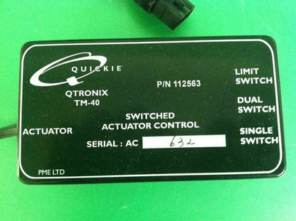 Quickie Qtronix TM-40 Switched Actuator Control P/N 112563  #7728