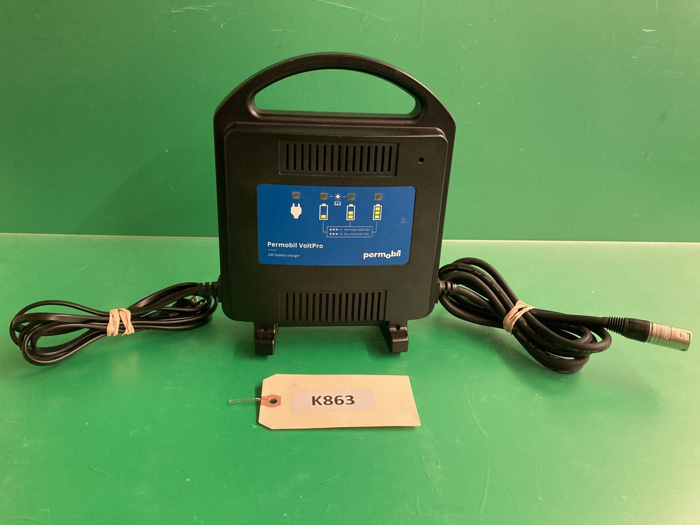 Permobil 10 amp VoltPro Power Wheelchair Battery Charger 24V 10A 616270 #K863