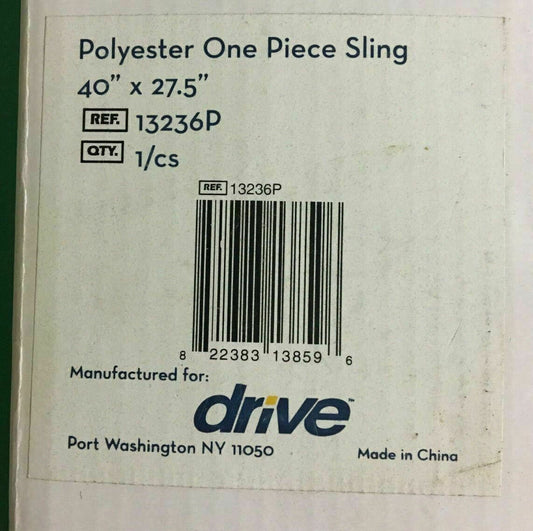 NEW* Drive Medical Polyester One Piece Patient Lift Sling 40" x 27.5"  #C161