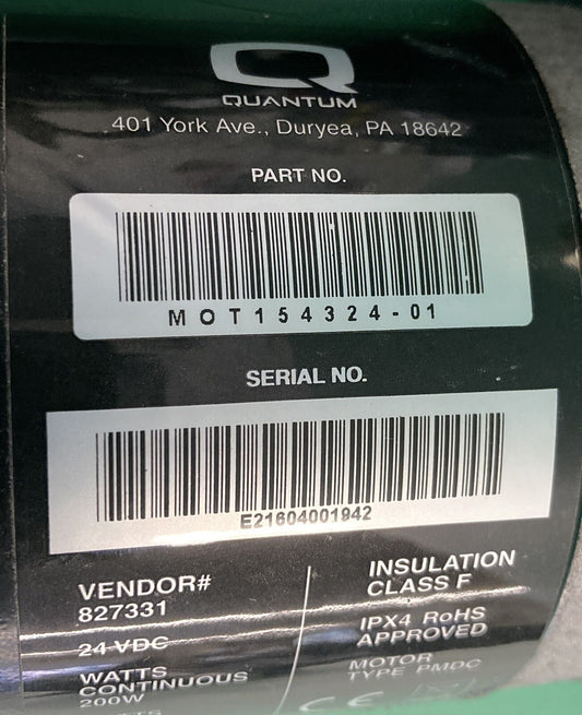Left & Right Motors for Quantum Q6 Edge 2.0 - MOT154323-01 - MOT154324-01  #K203