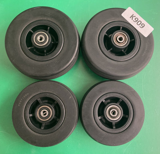 5" Front & 6" Rear Caster Wheels for Quantum Edge 3 Stretto Wheelchair #K909