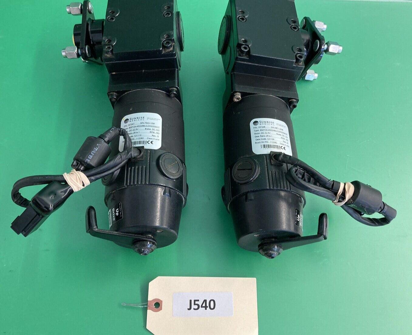 Left & Right Motors for Quickie QM-710 Power Wheelchair 107247 / 107248 #J540