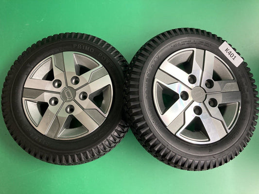 14"x3" Drive Wheels w/ Titanium Rim for Quantum Edge 2.0 Wheelchair #K555