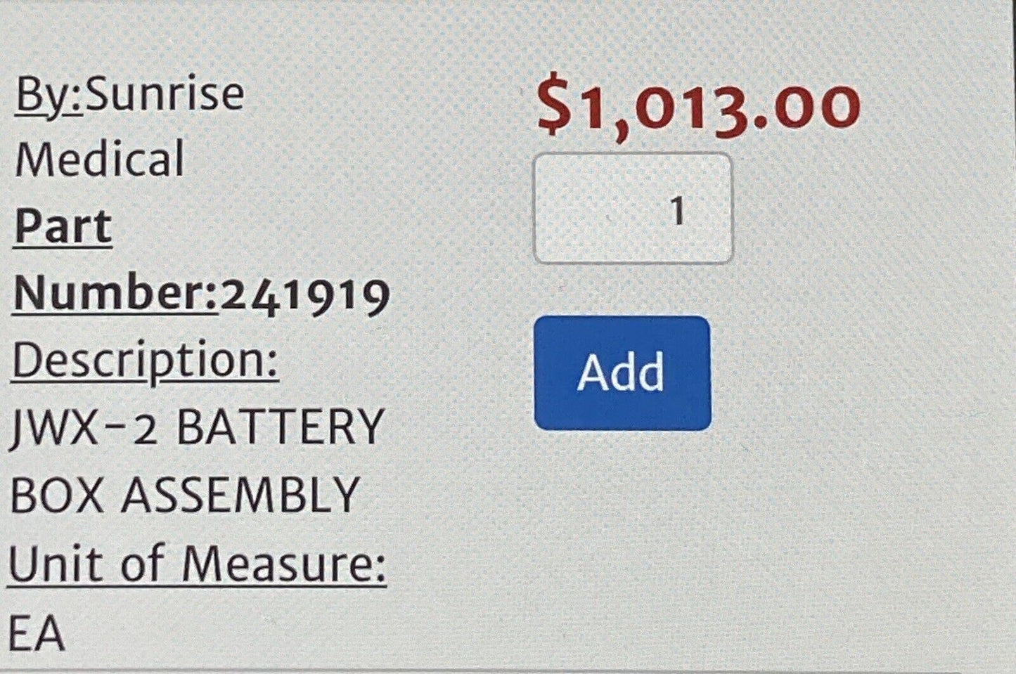 Battery Box Assembly for Quickie Yamaha Xtender Power Assist Wheels 241919 #i780