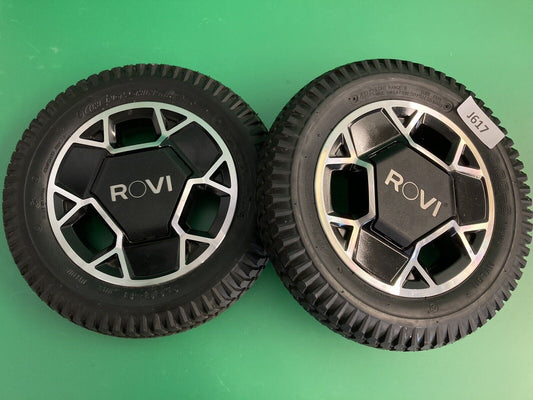 Drive Wheels for the ROVI X3 Power Wheelchair ~LOW MILES* FULL TREAD*#J617