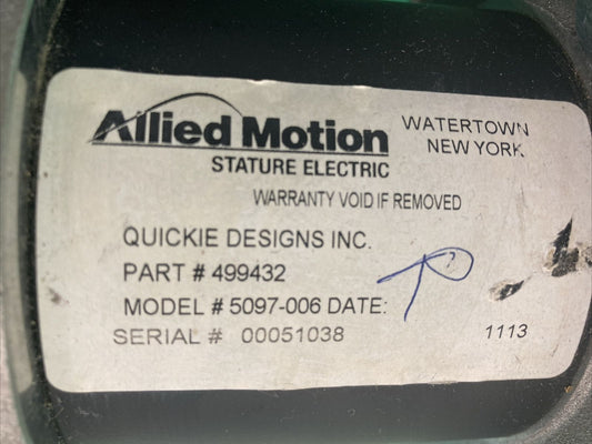 Left & Right Motors for Quickie P200 Power Wheelchair 499432 / 5097-006 #J787