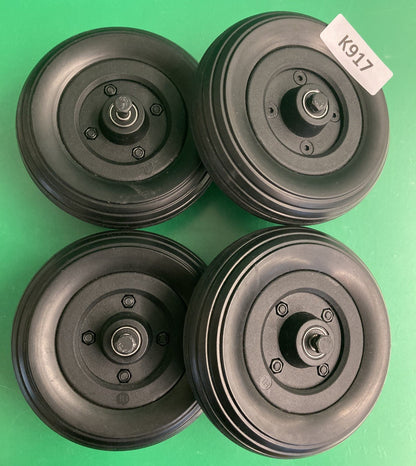 4 Caster Wheels for the Quickie Q500m, Q300m, Pulse 6 Power Wheelchair #K917
