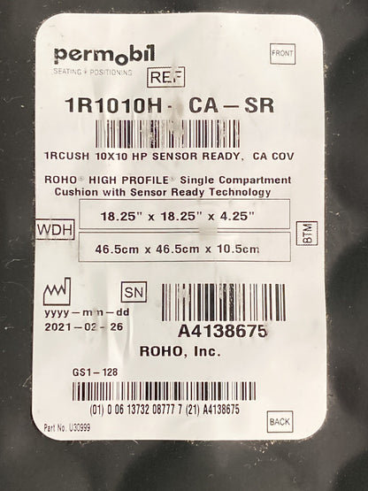 2021 Roho Air Cushion w/ Pump & Cover  18.25" X 18.25 "X 4.25" 1R1010H #K881