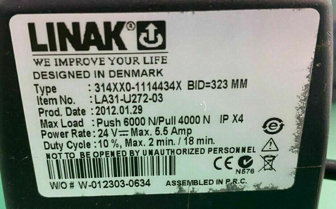 Tilt Actuator for Pride / Quantum Powerchair Linak model # LA31-U272-03 #E517