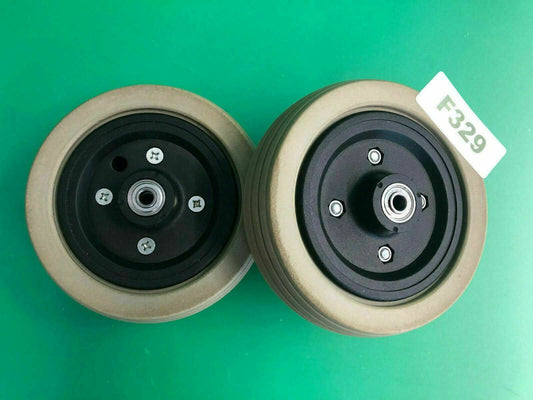 6"x2" Flat-Free Caster Wheel Assembly with Tire for Jazzy Power Chairs #F329