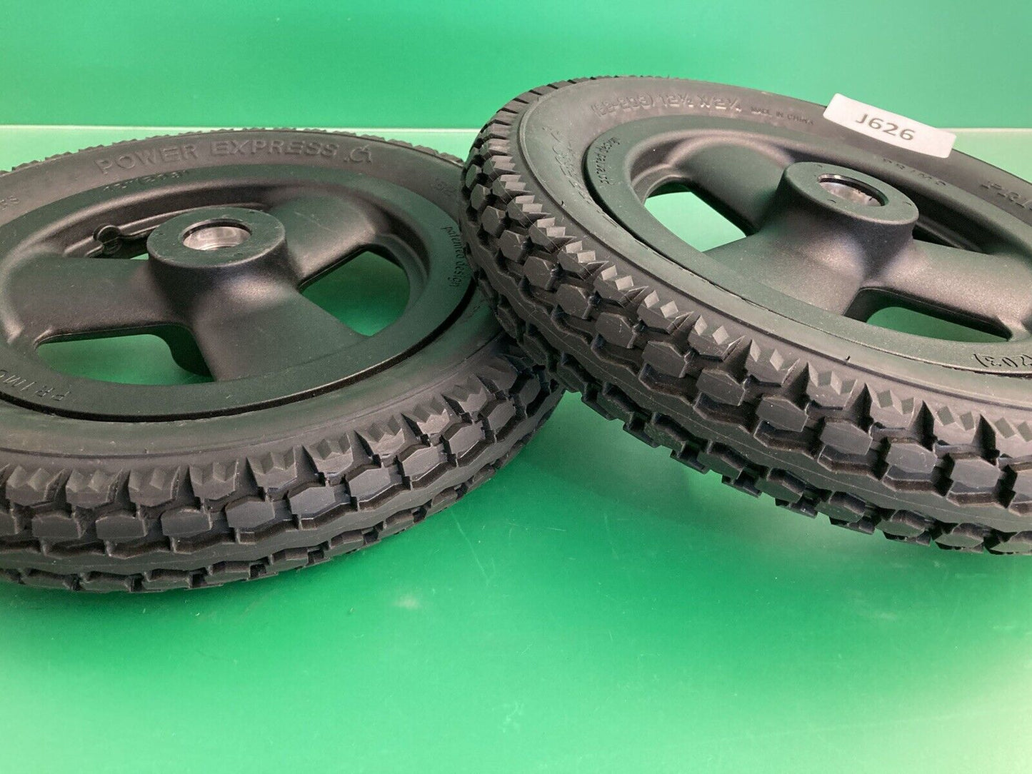 12" Whees for the Quickie Iris Tilt in Space Wheelchair ~100% Tread Life  #J626