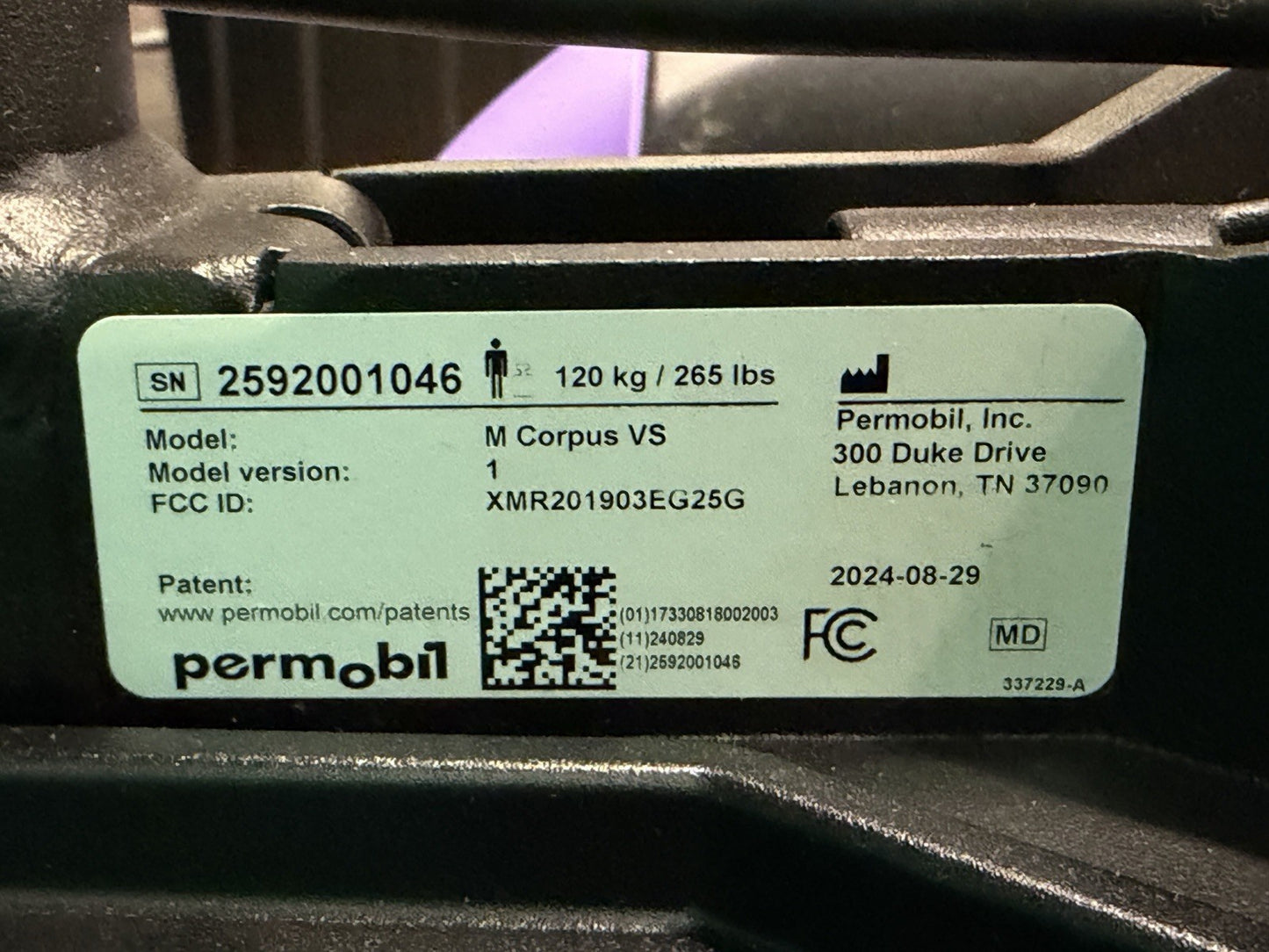 2024 Permobil M VS Corpus Stander Power Wheelchair - 5 Power Functions #LM7619